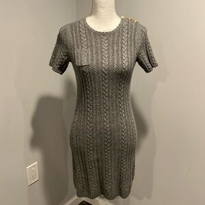 Brooks Brother's Cable Knit Wool Cashmere Blend Sweater Dress XS
